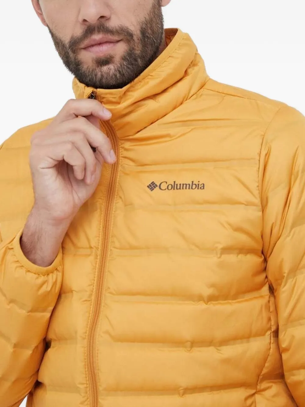 Columbia quilted high-collar jacket Geel