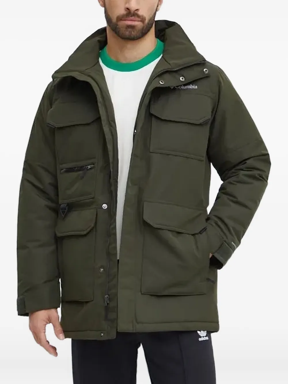 Columbia Jack met capuchon en zak Groen