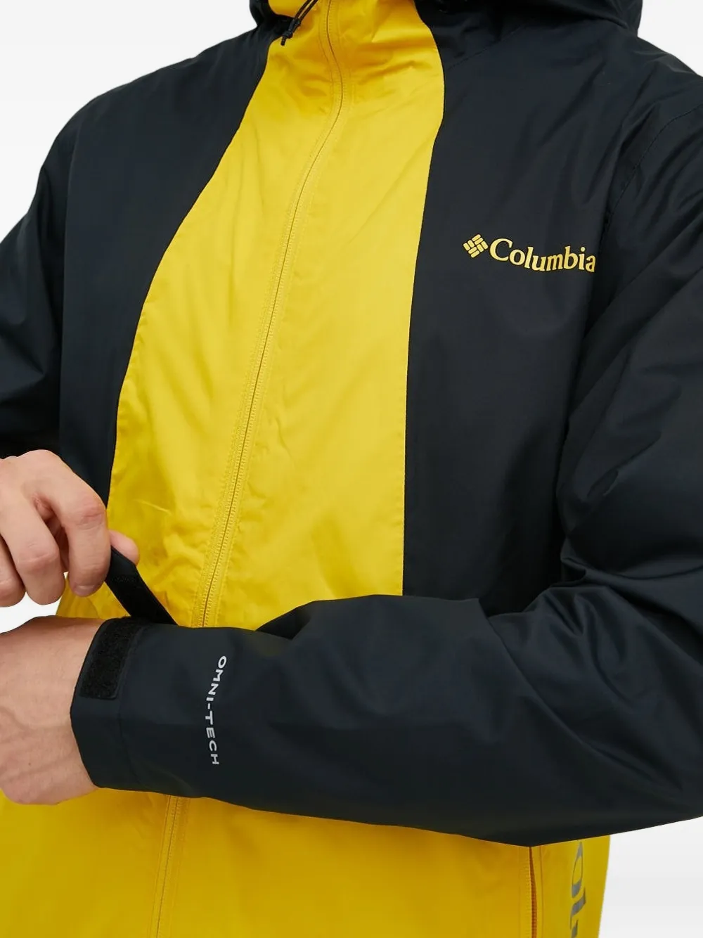 Columbia zip-up hooded jacket Geel