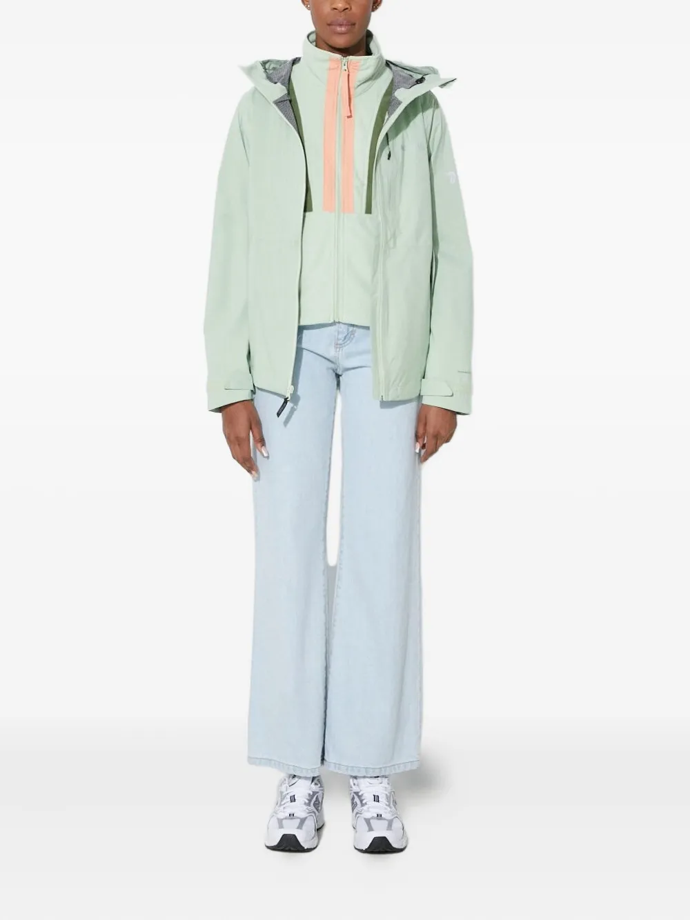Columbia Jack met logodetail en capuchon Groen