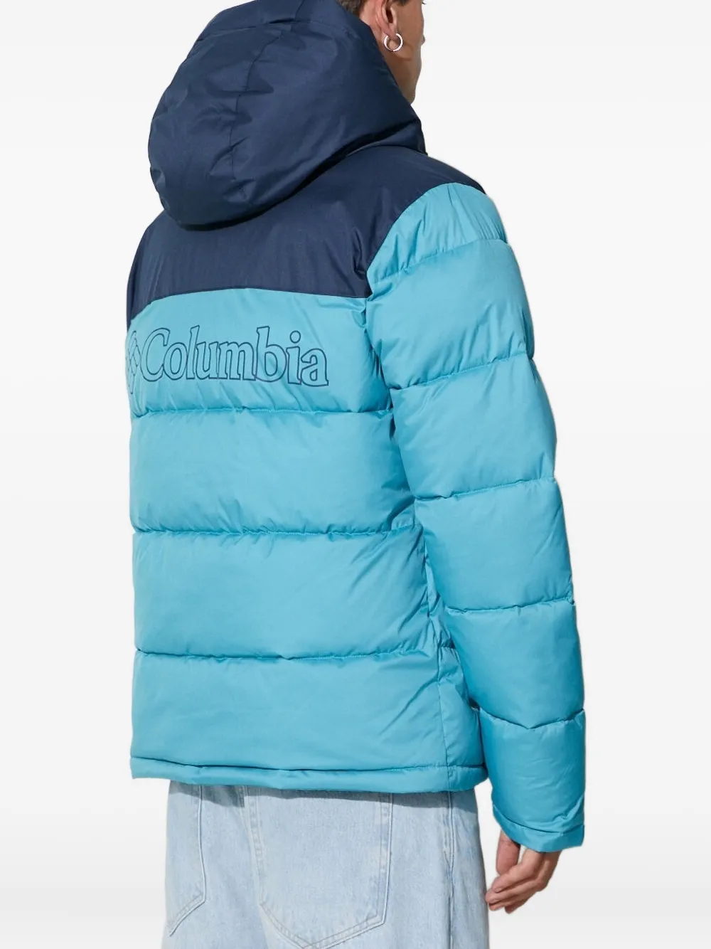 Columbia Iceline Ridge hooded puffer jacket Blauw