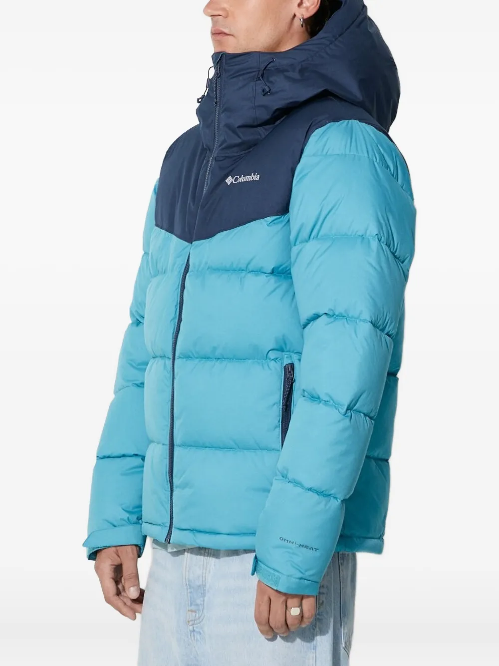 Columbia Iceline Ridge hooded puffer jacket Blauw