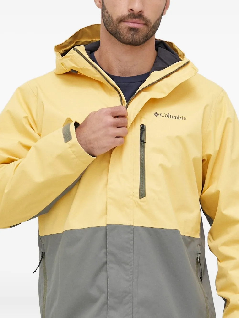 Columbia Hikebound II color-block jacket Geel