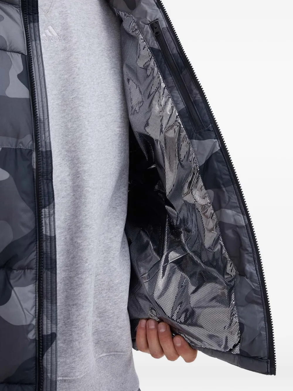Columbia Gewatteerd jack met camouflageprint Groen