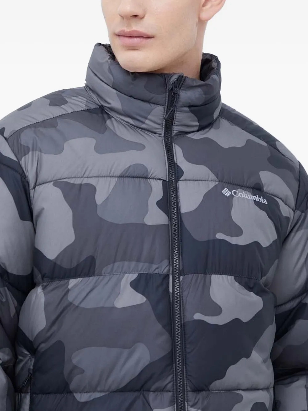 Columbia Gewatteerd jack met camouflageprint Groen