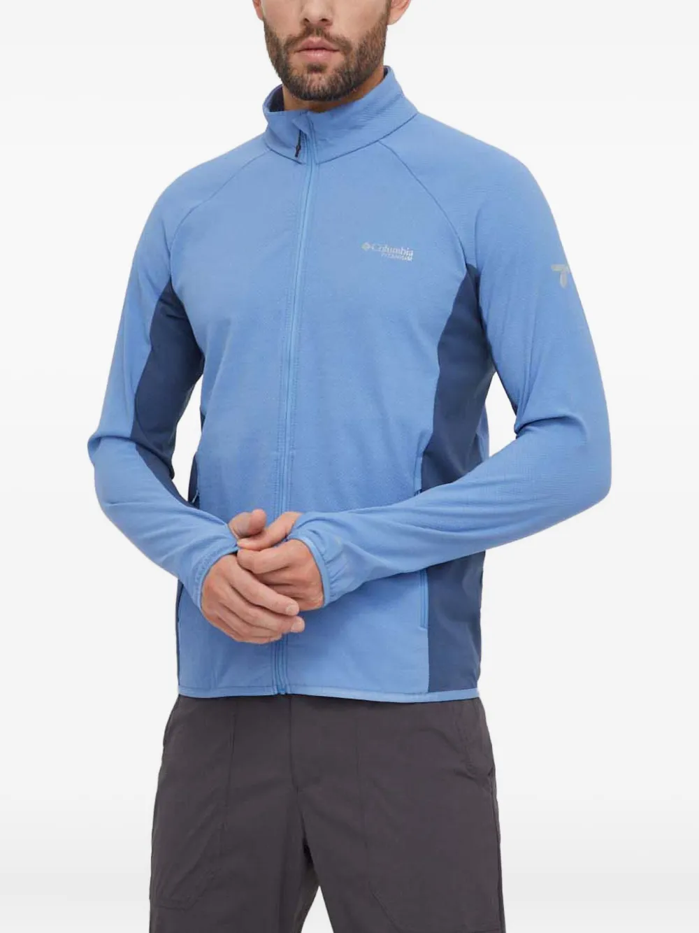Columbia Colour-block Zip-up Sweater In Blue