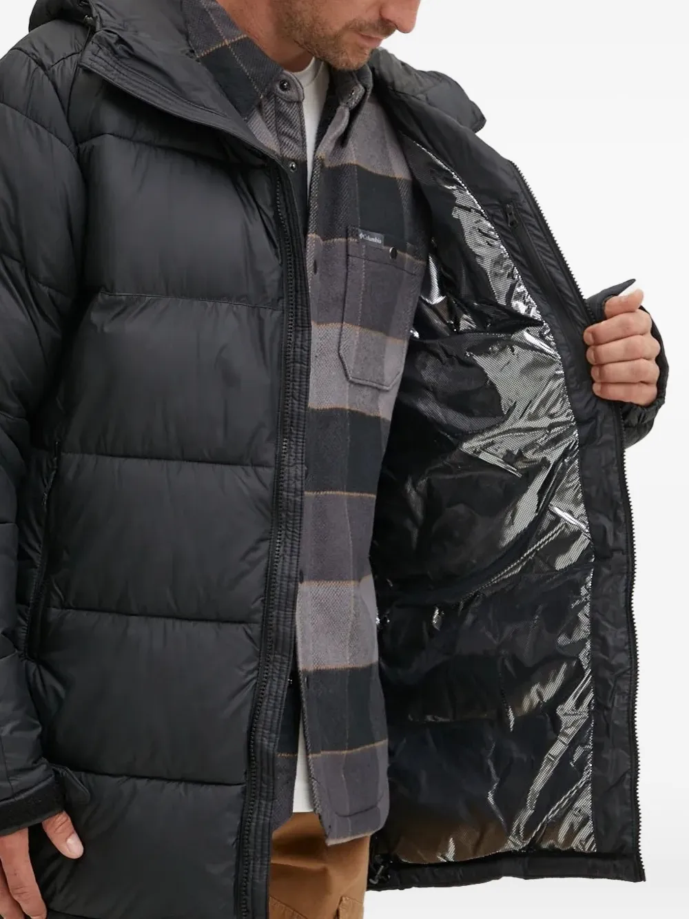 Columbia hooded padded jacket Zwart