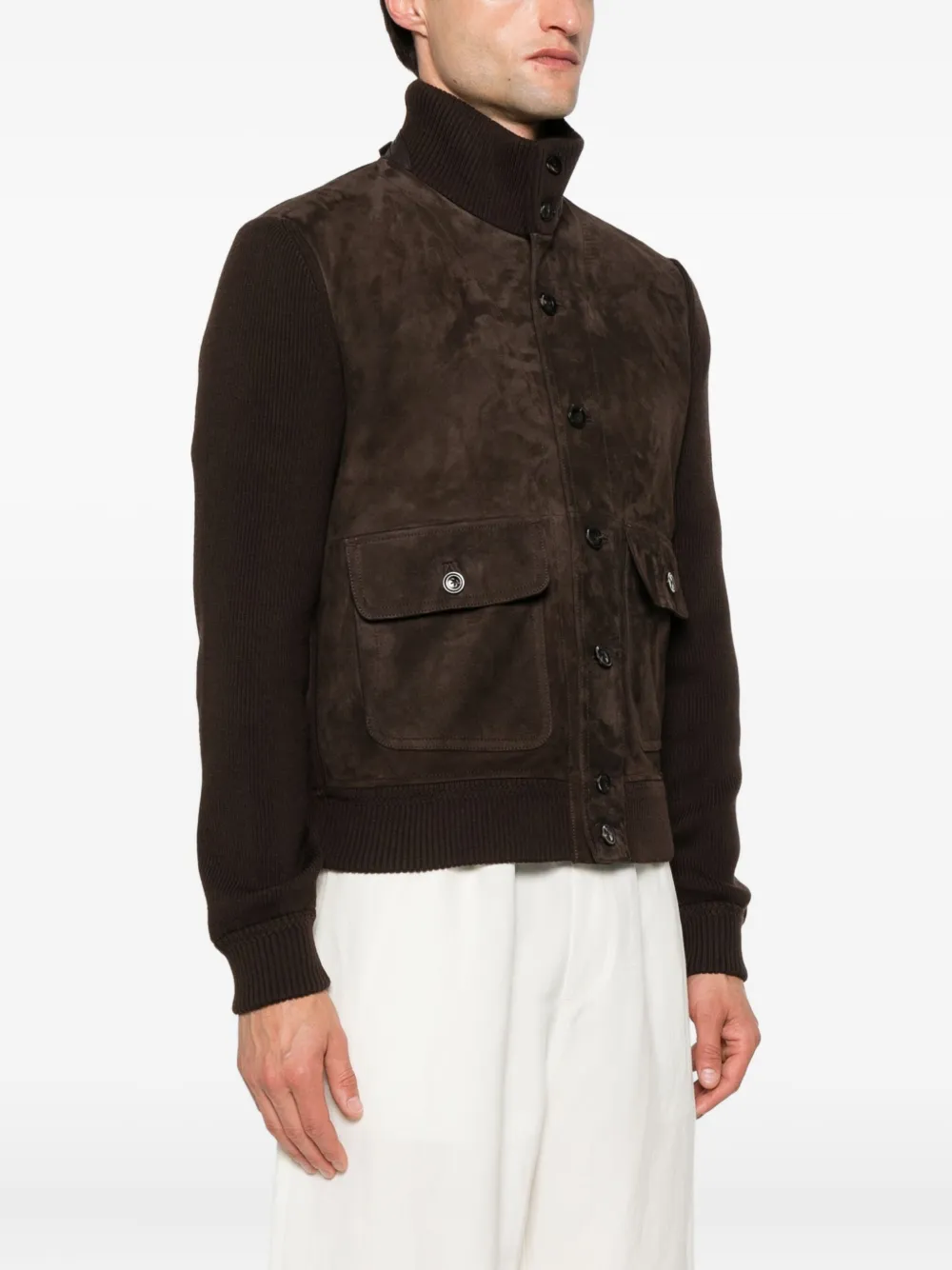 TOM FORD Gewatteerd jack Bruin