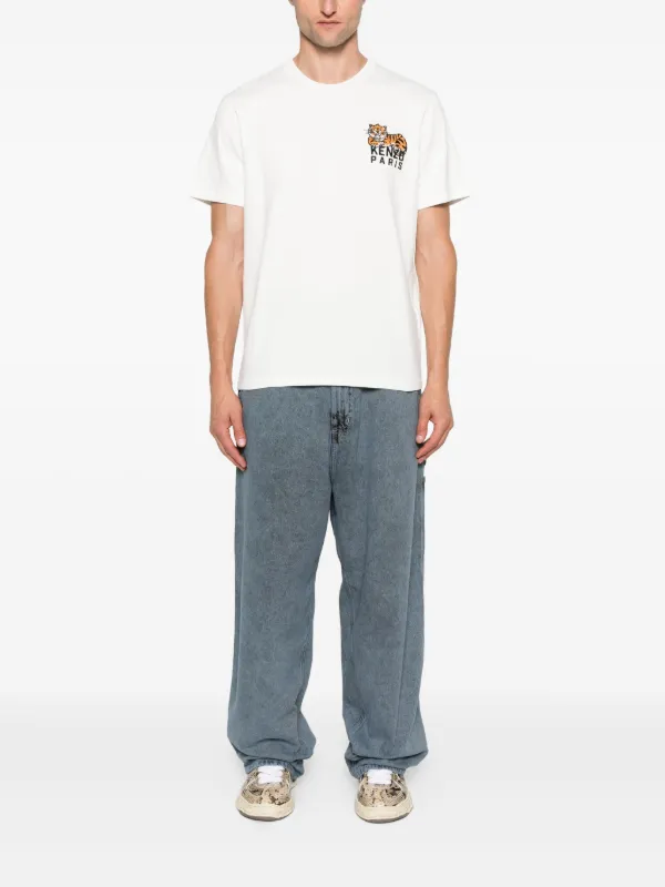Kenzo Happy Tiger Cotton T-shirt | White | FARFETCH JO