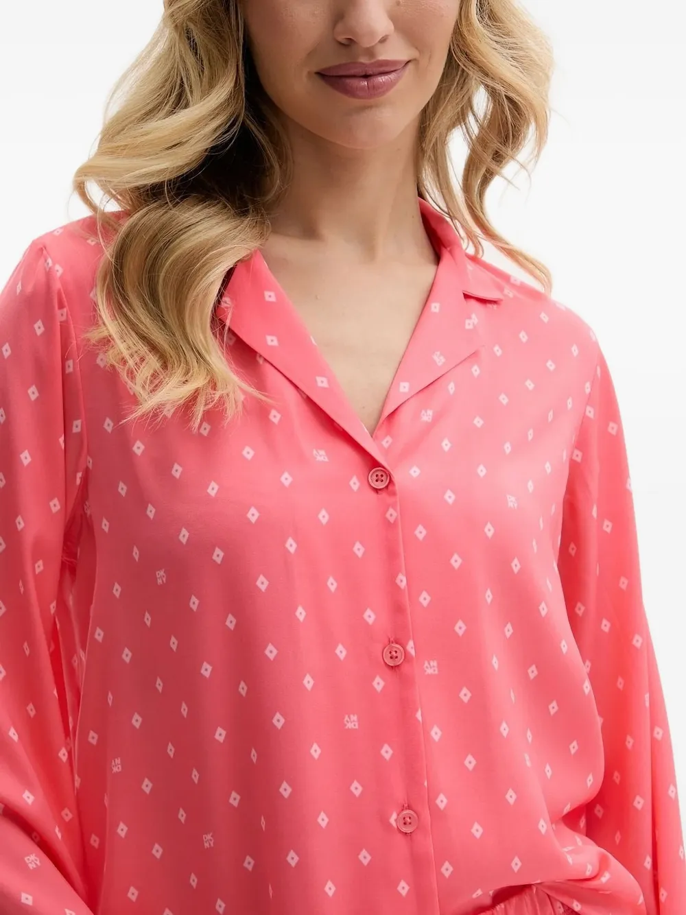 DKNY Pyjama met geometrische print Roze