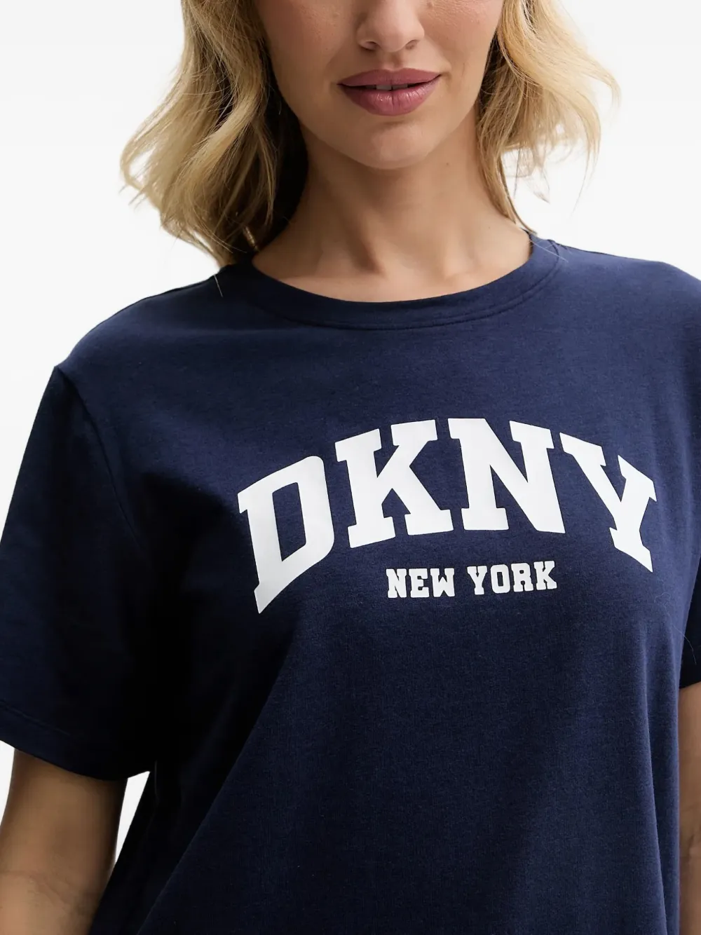 Dkny Leaf-print Drawstring Pyjamas In Blue