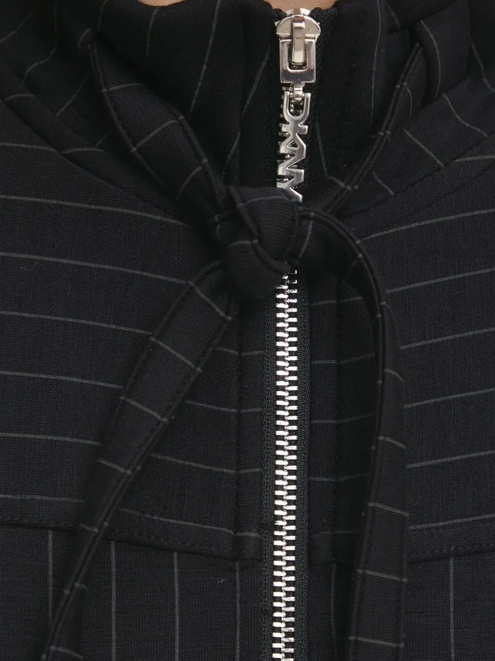 DKNY pinstripe zip-up jacket Zwart