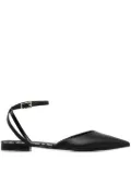 Just Cavalli ankle-strap pointed-toe flats - Black