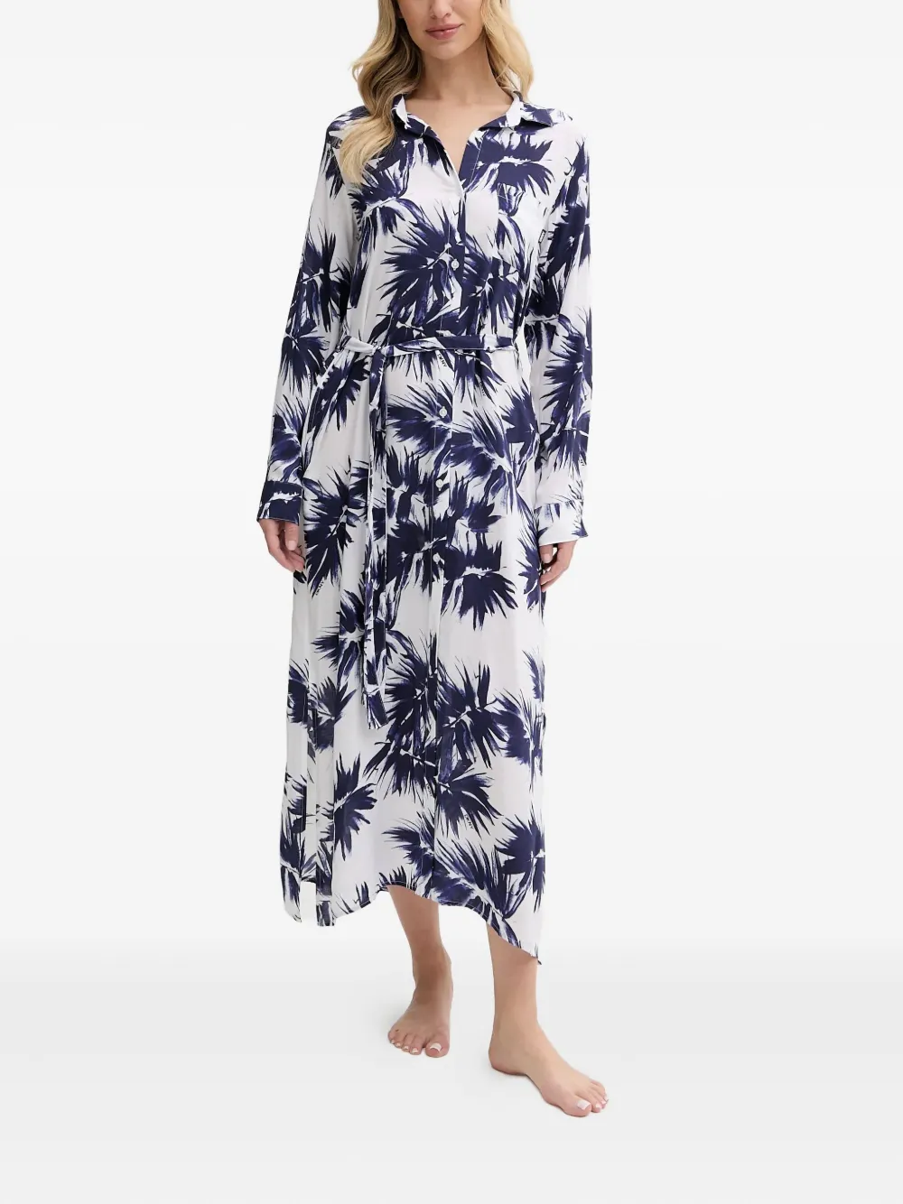 DKNY floral-print shirt dress | White | Image 1
