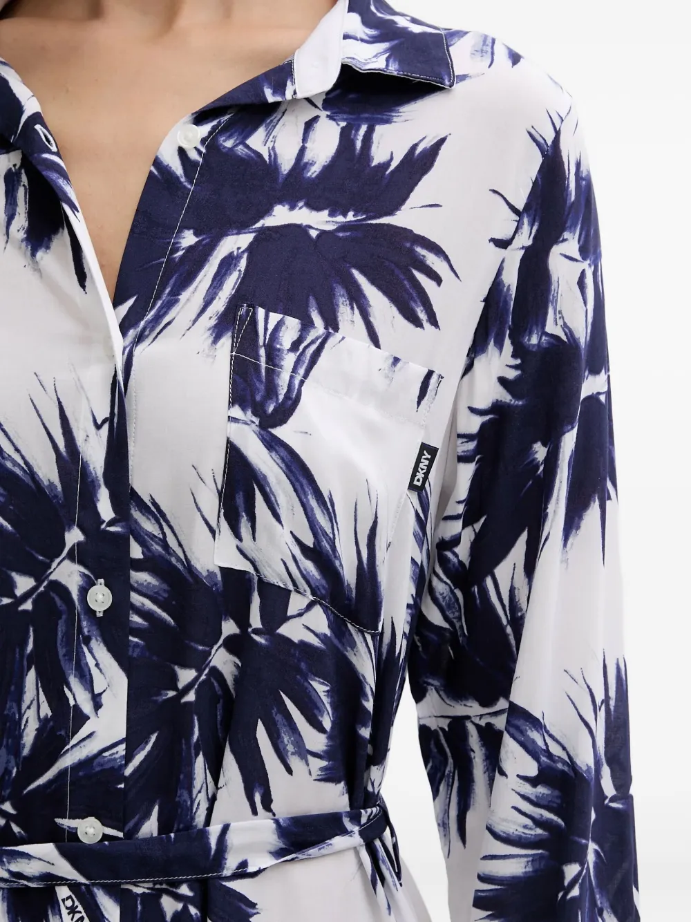 DKNY Shirtjurk met bloemenprint Wit
