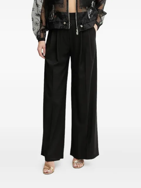 Just Cavalli logo-plaque wide-leg trousers