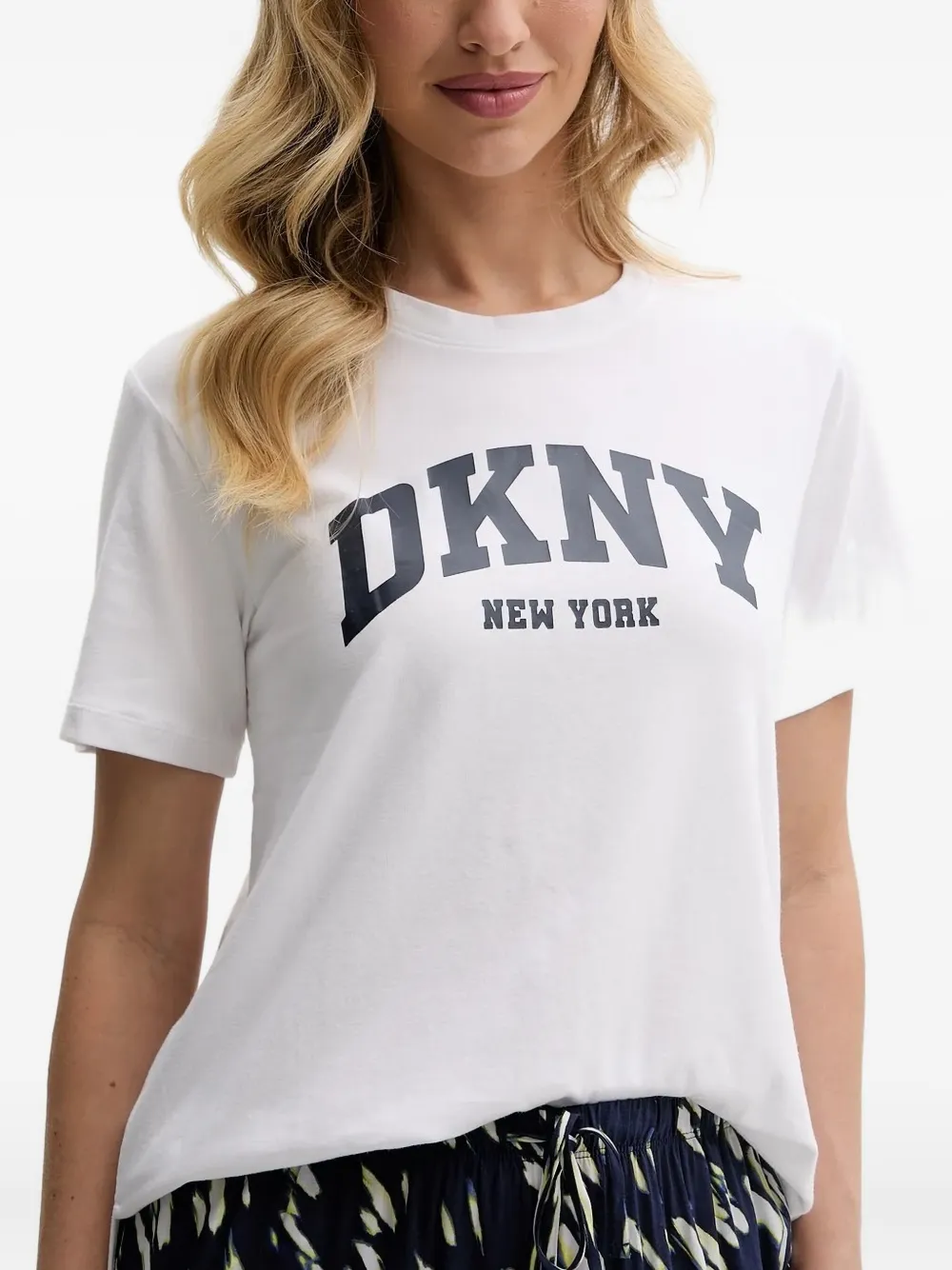 Dkny Abstract-print Pajamas In White
