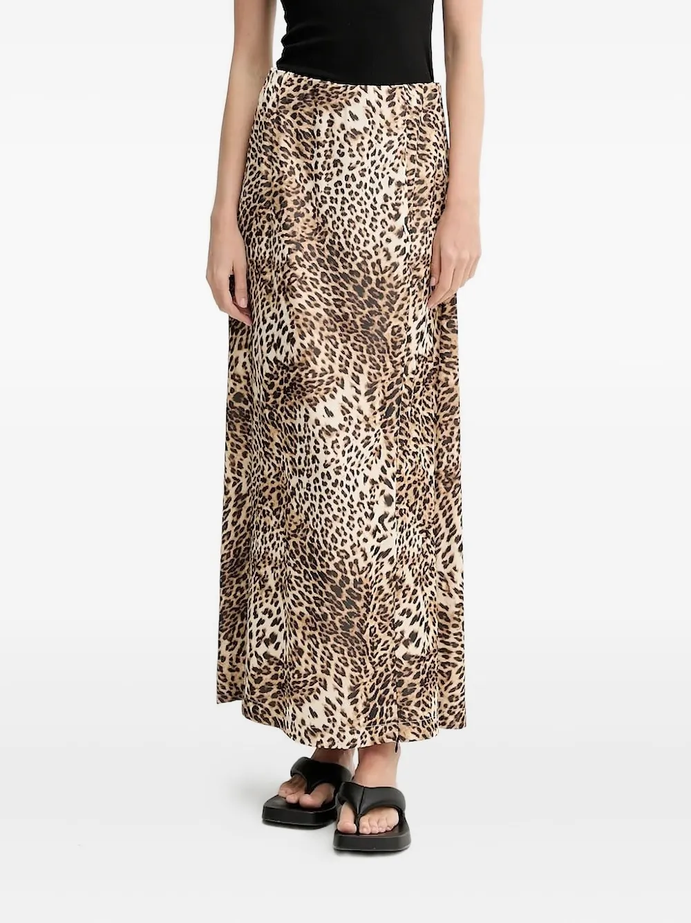 Gestuz GZleelo leopard-print midi skirt | Neutrals | Image 1