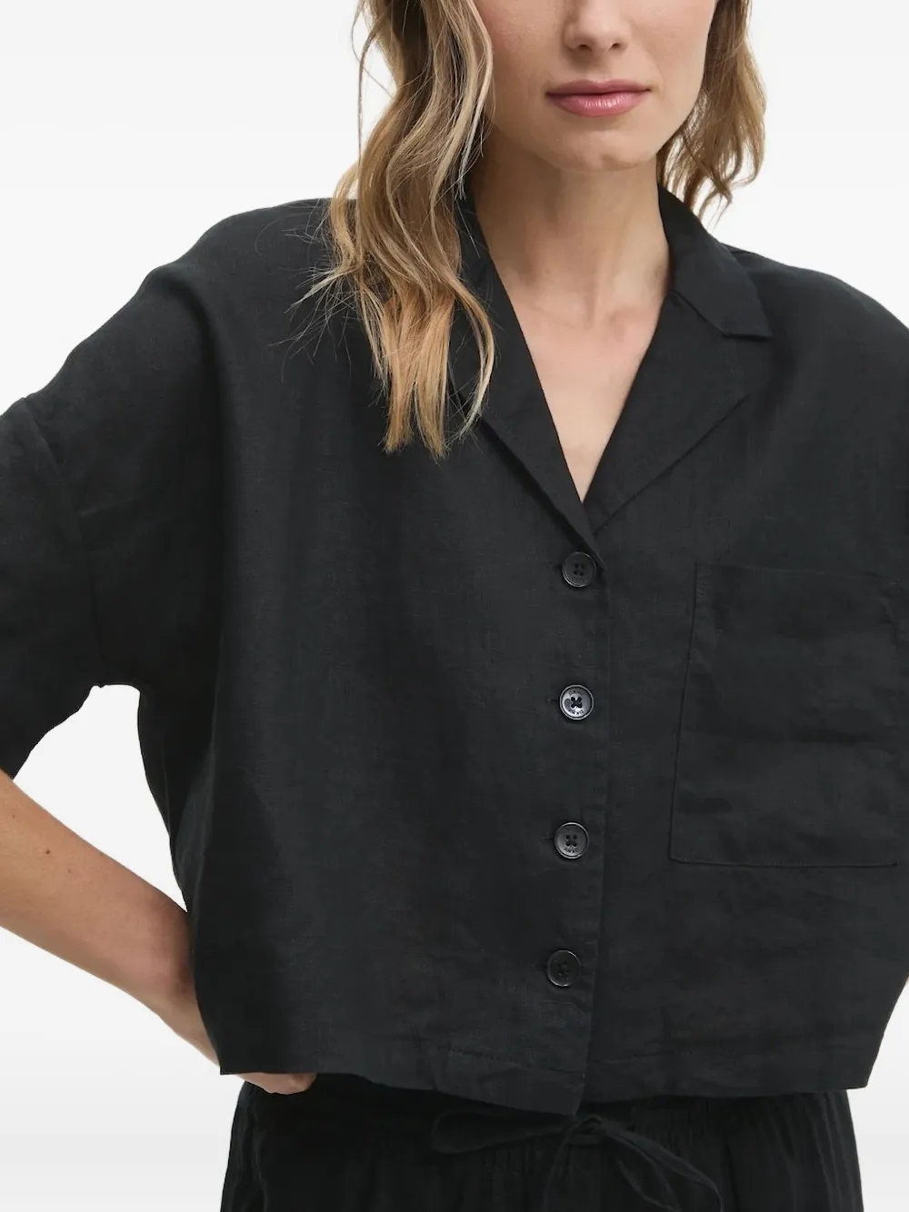DKNY Katoenen blouse Zwart