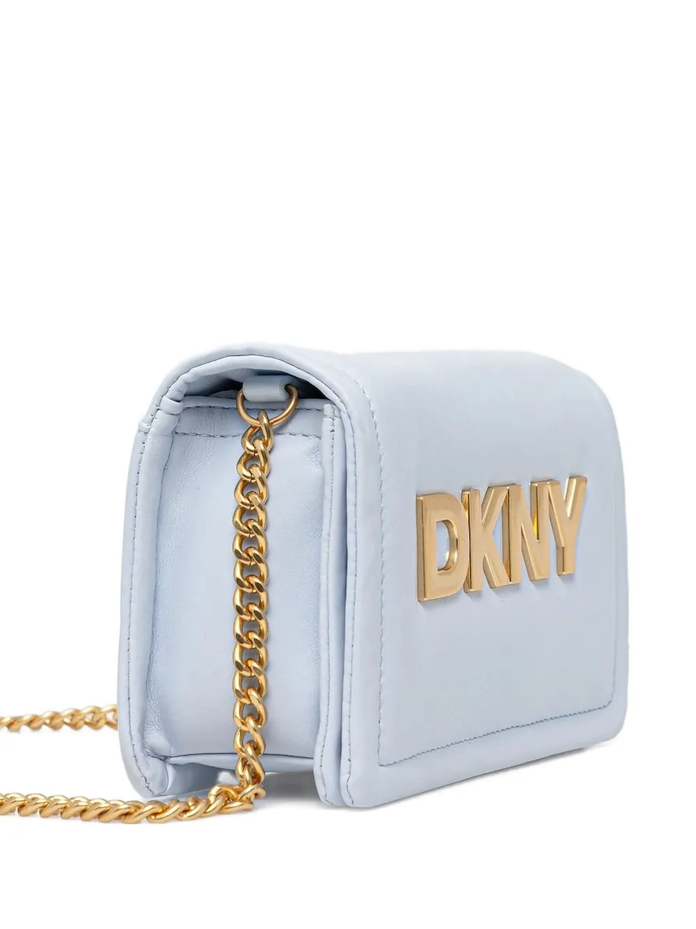Dkny Logo-plaque Chain-strap Mini Bag In Blue