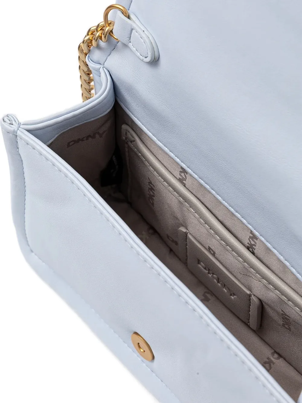 Dkny Logo-plaque Chain-strap Mini Bag In Blue
