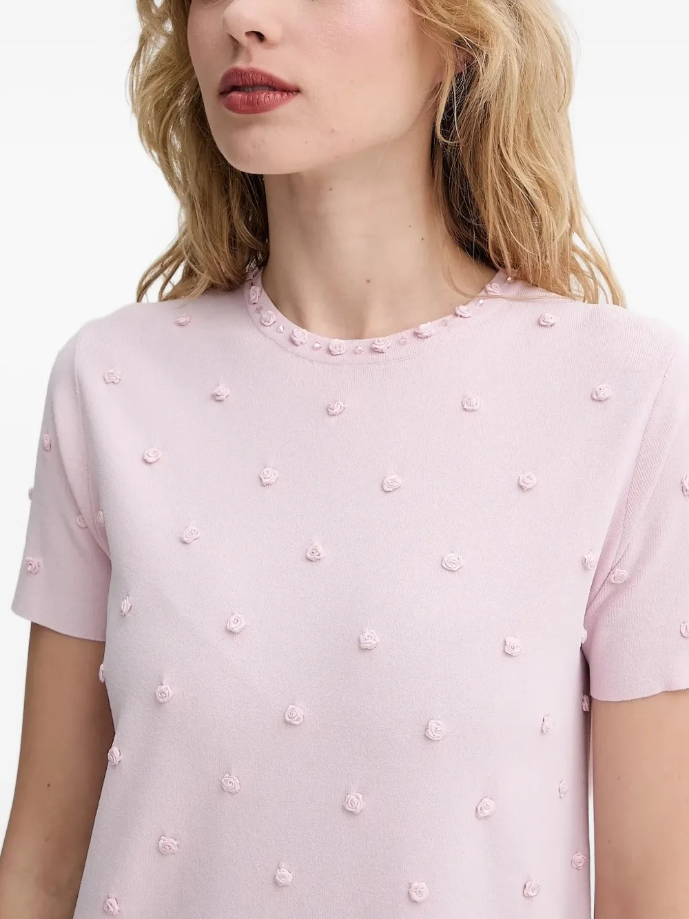 Blugirl T-shirtjurk met roospatch Roze