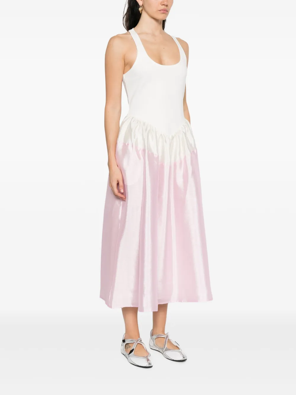 Stine Goya Midi-jurk met gesmockte taille Roze