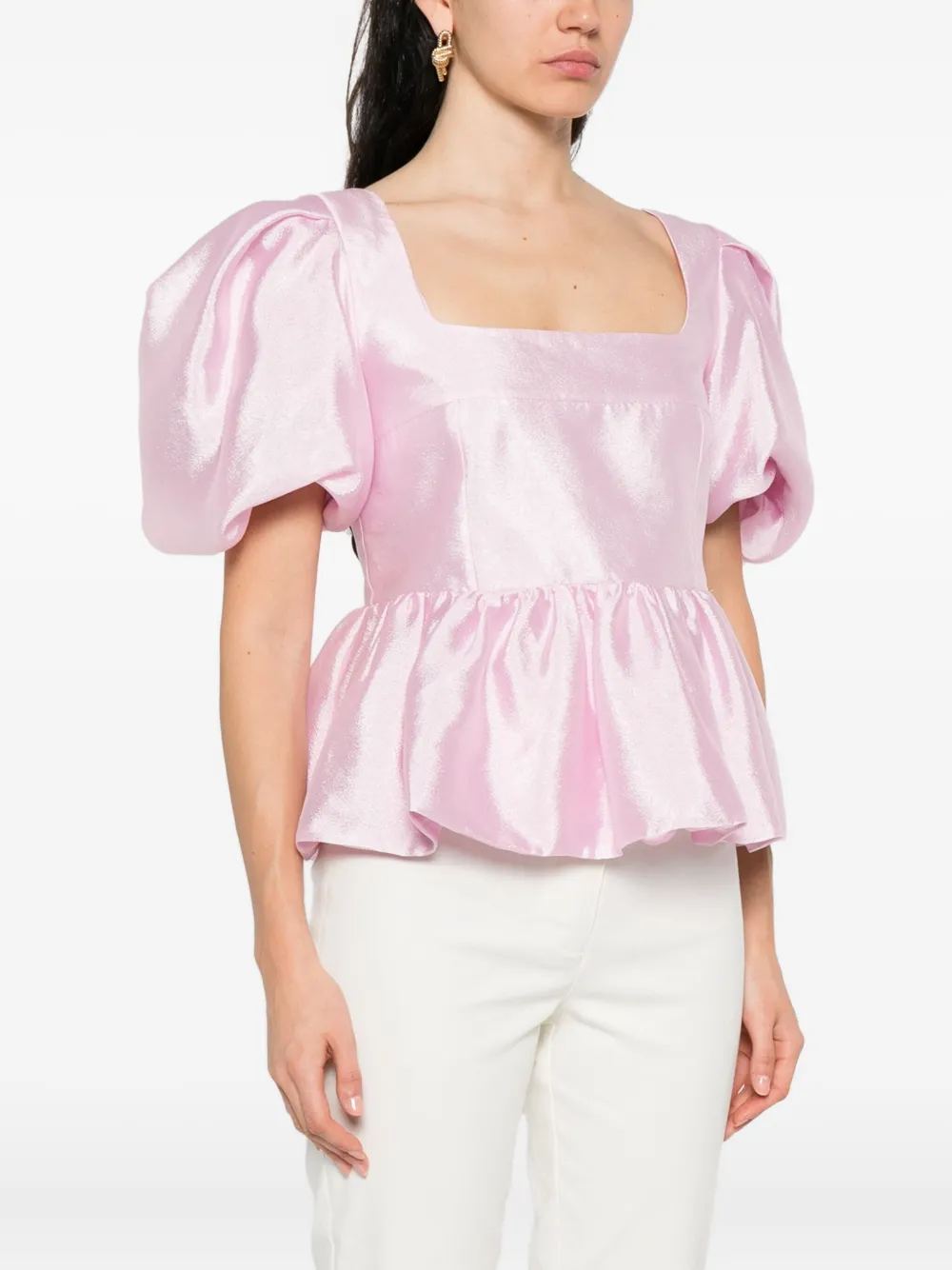 Stine Goya Top met pofmouwen Roze