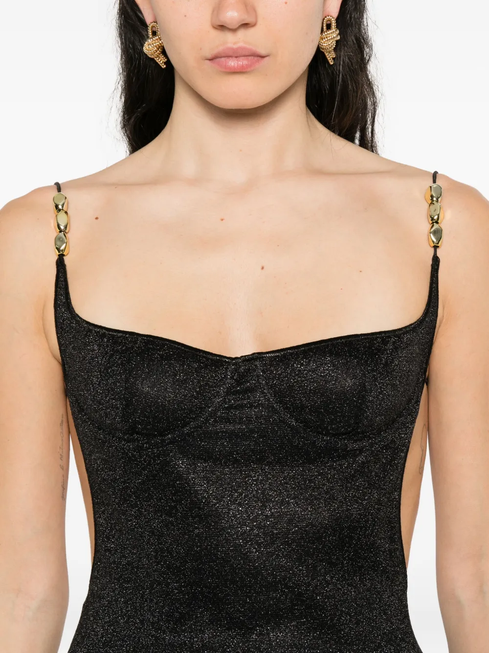 Oséree Glazed Lumière jurk Zwart