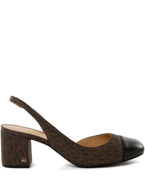 Michael Kors 57mm monogram slingback pumps