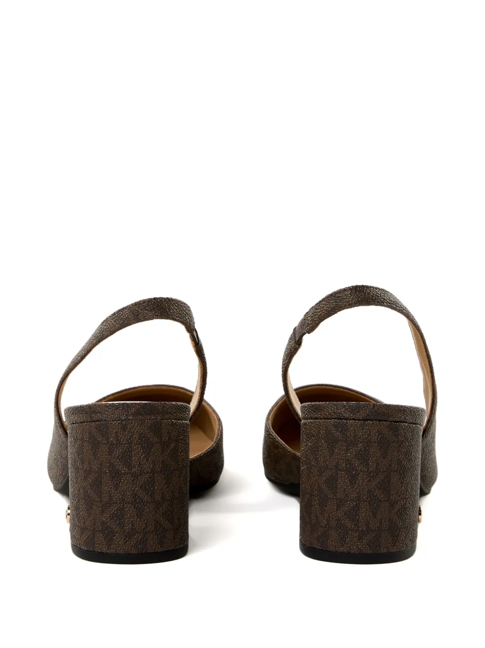 Michael Kors 57mm monogram slingback pumps Brown