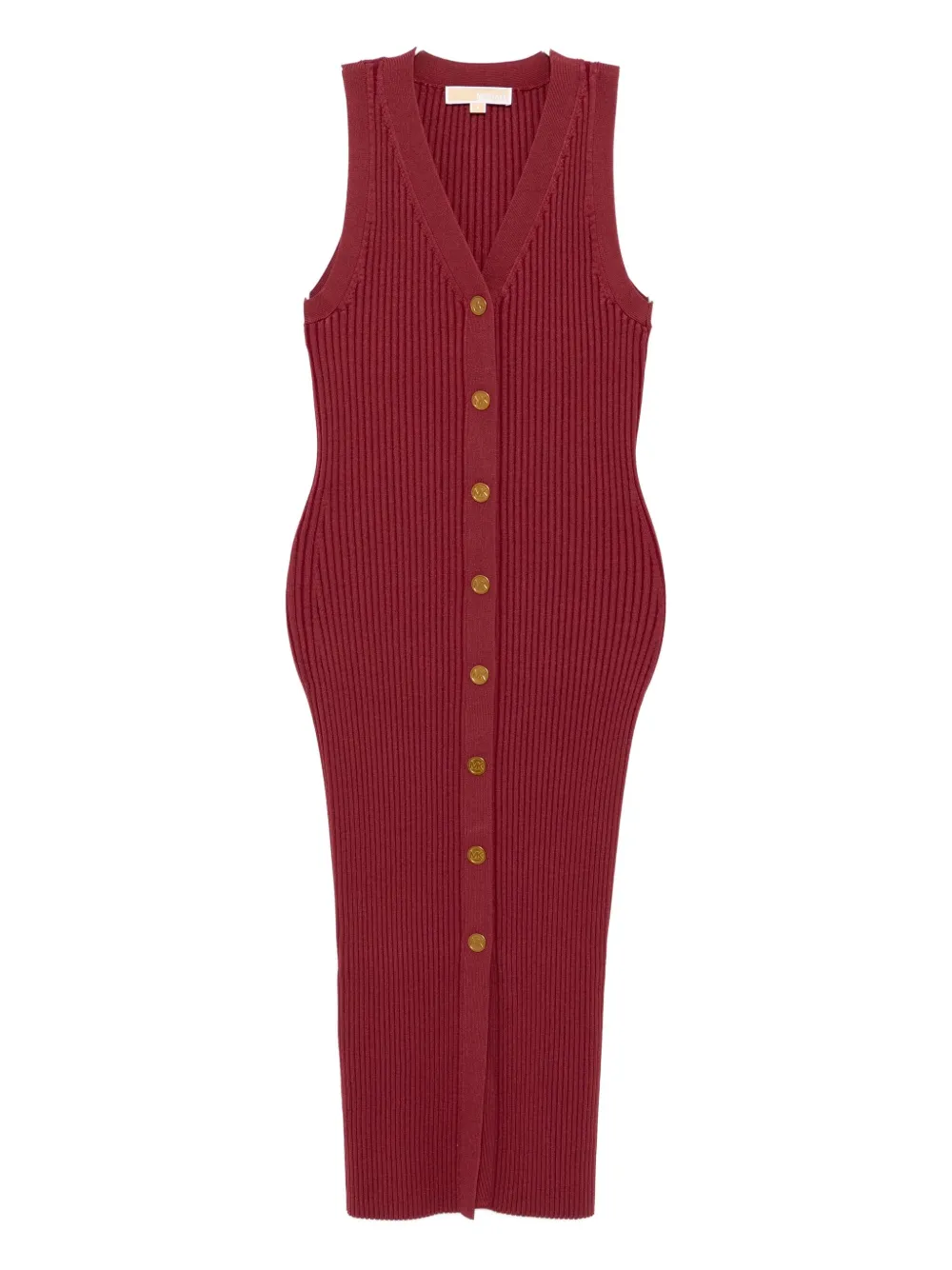 ribbed stretch midi dress
