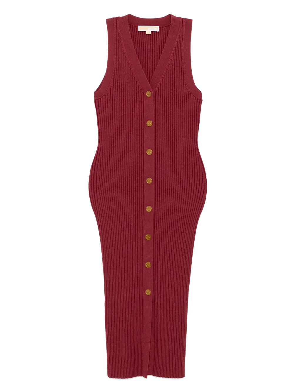 Michael Kors ribbed stretch midi dress Rood