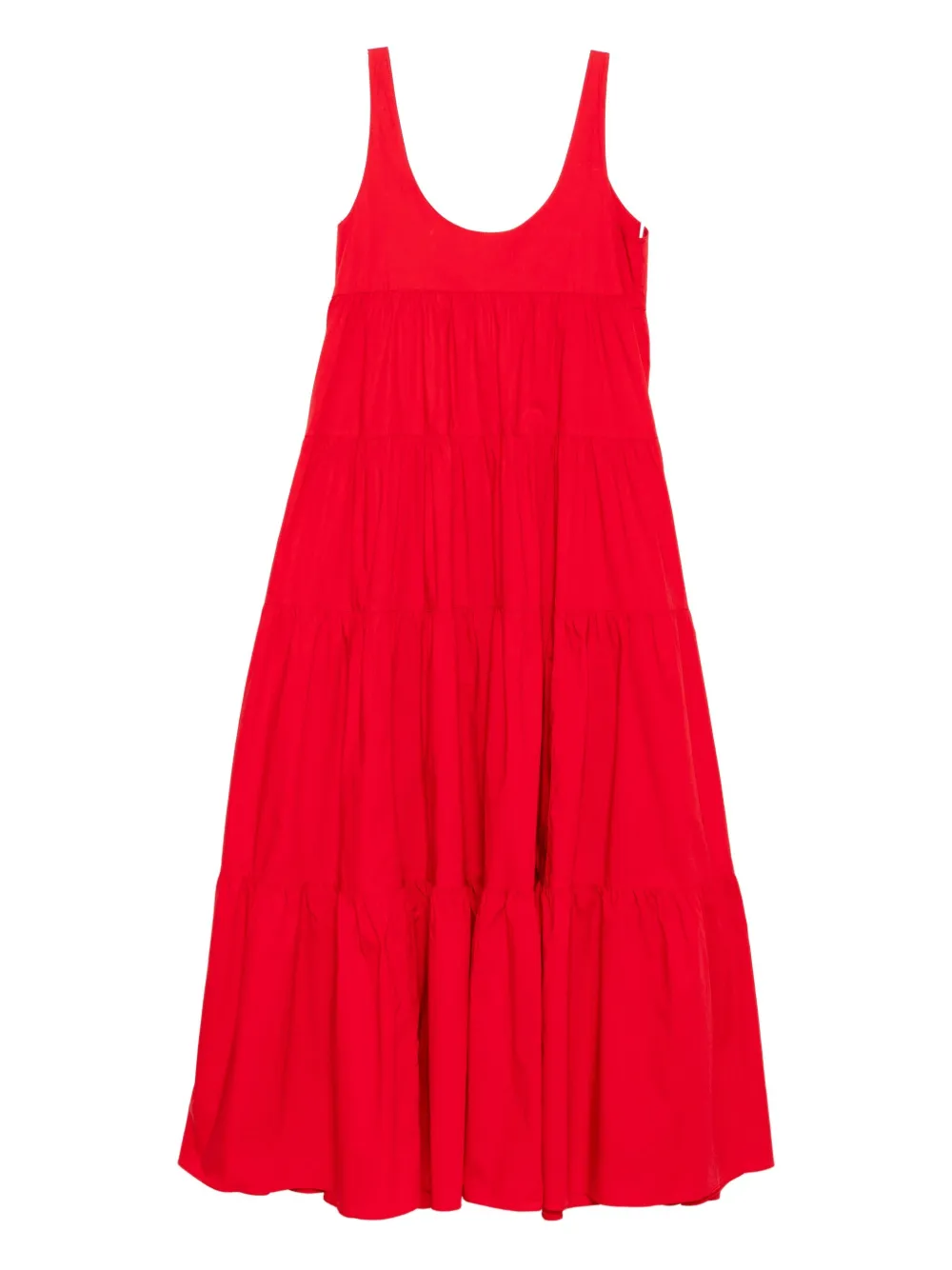 Michael Kors stretch cotton tiered dress - Rood