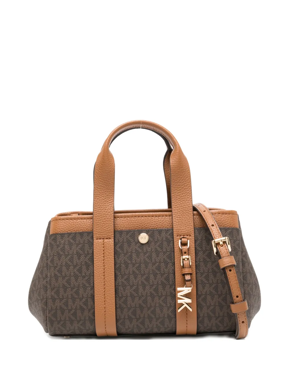 Michael Kors Kleine Romee Signature Logo tas Bruin