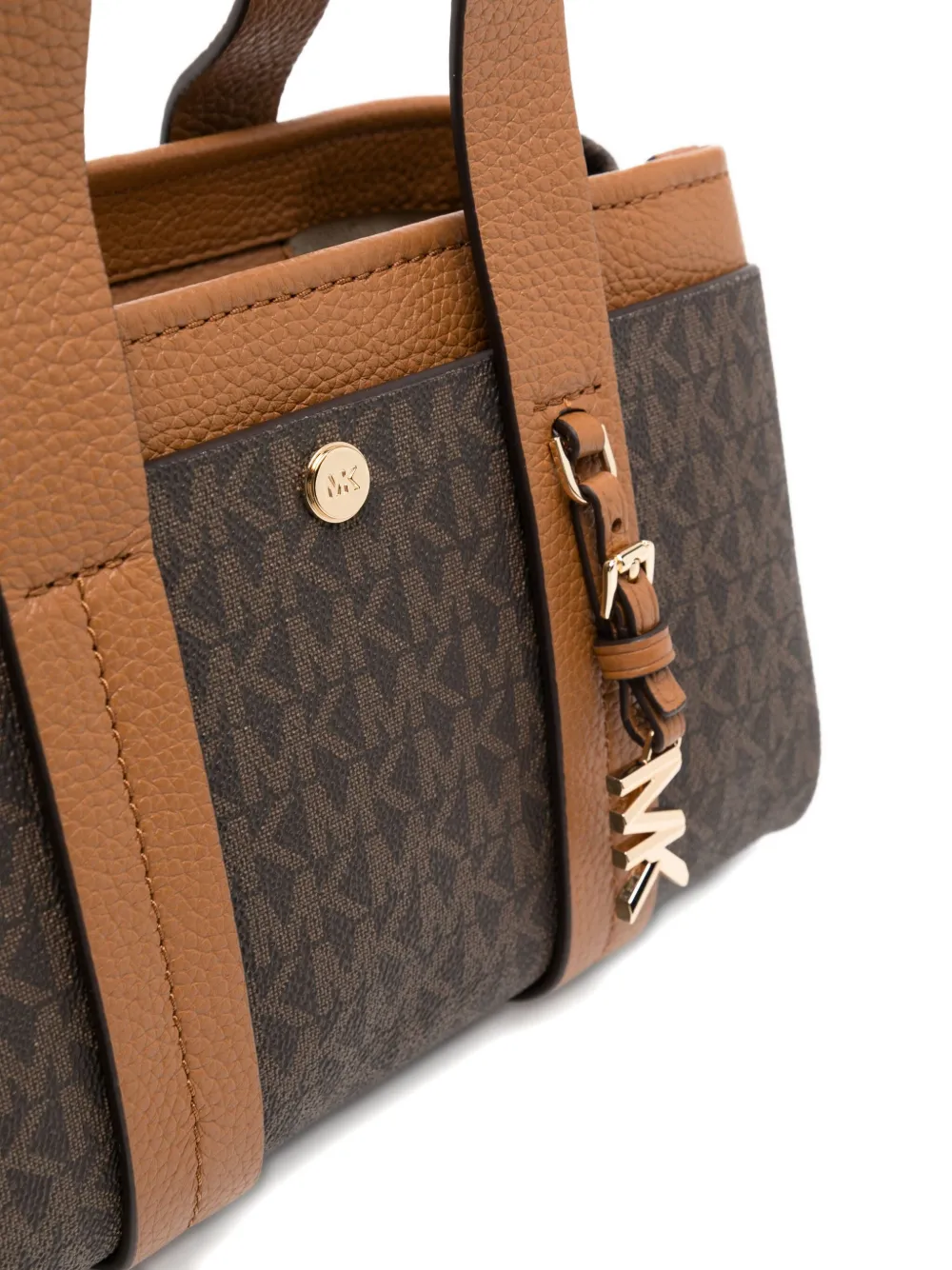 Michael Kors Kleine Romee Signature Logo tas Bruin