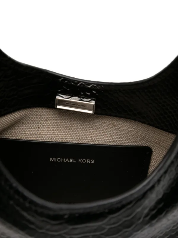 Michael Kors Small Nolita Snake Embossed Bag | Black | FARFETCH display picture 1
