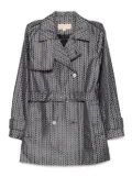 Michael Kors MK2000 jacquard-logo trench coat - Black