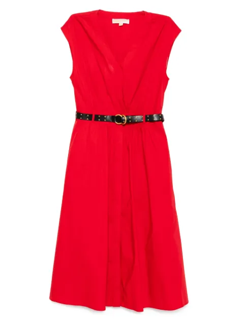 Michael Kors vestido de popelina con cinturón