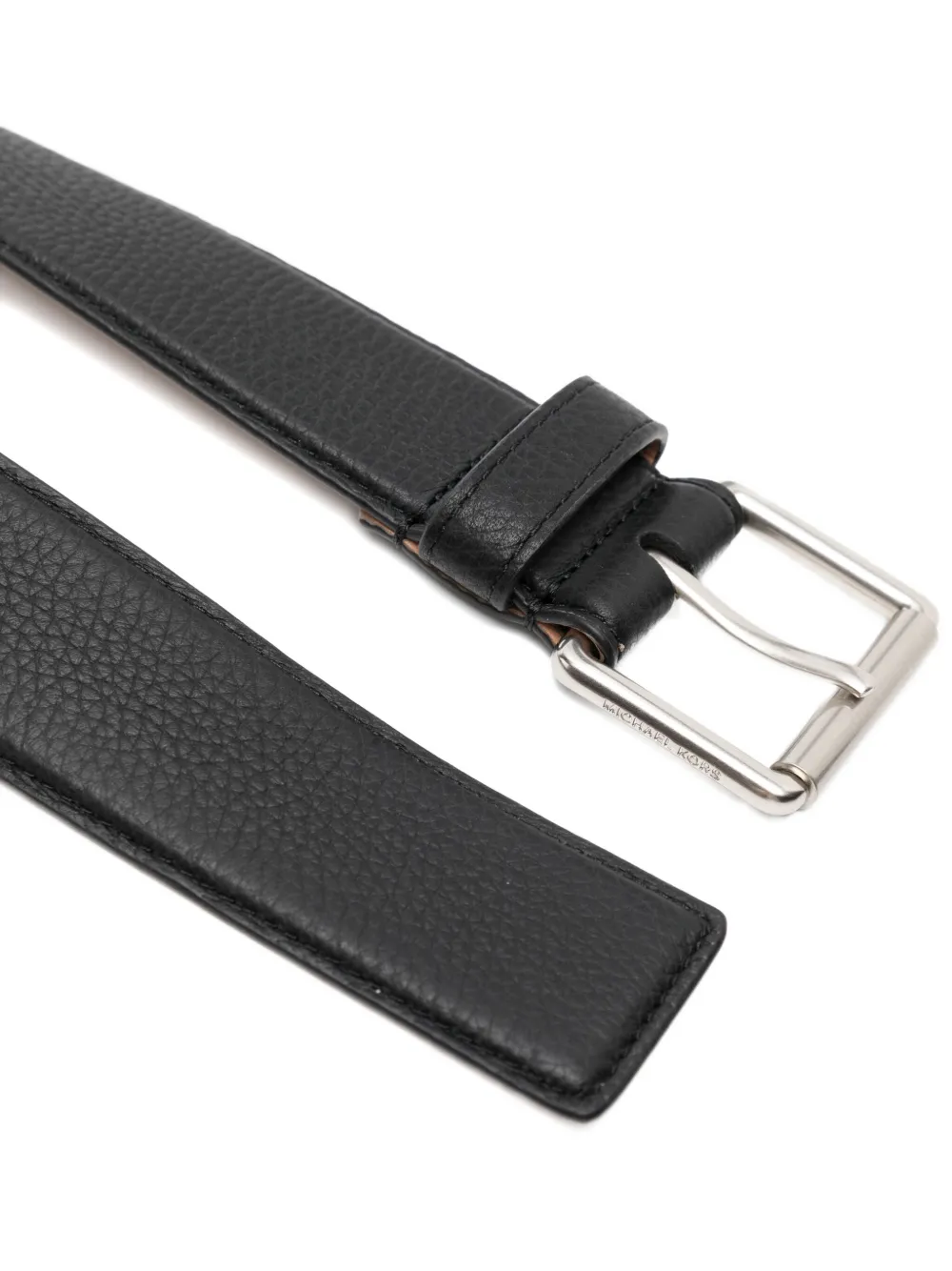 Michael Kors Leren riem met textuur Zwart