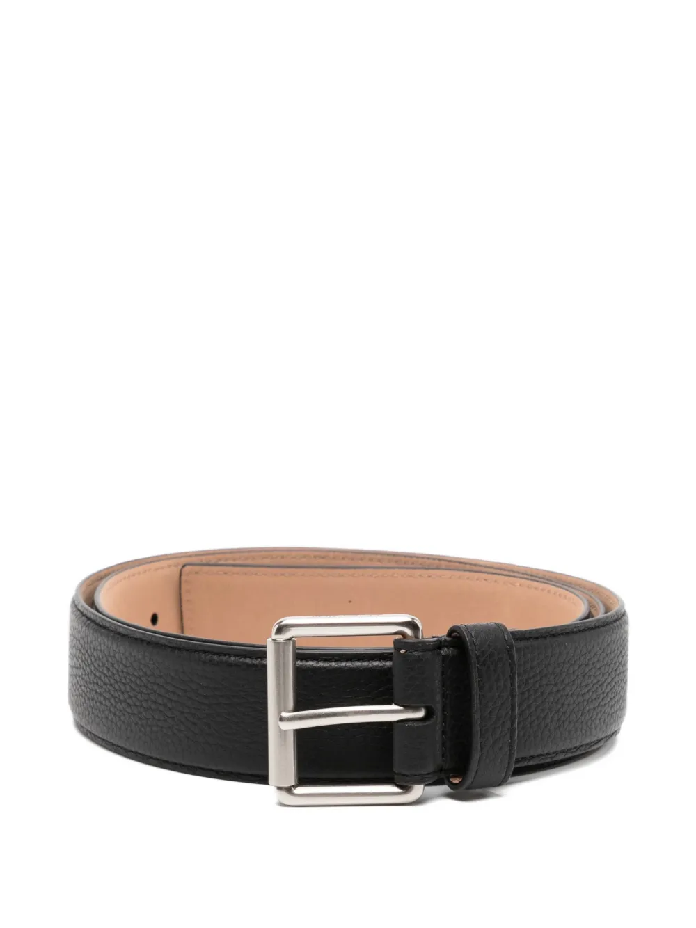 Michael Kors Leren riem met textuur Zwart
