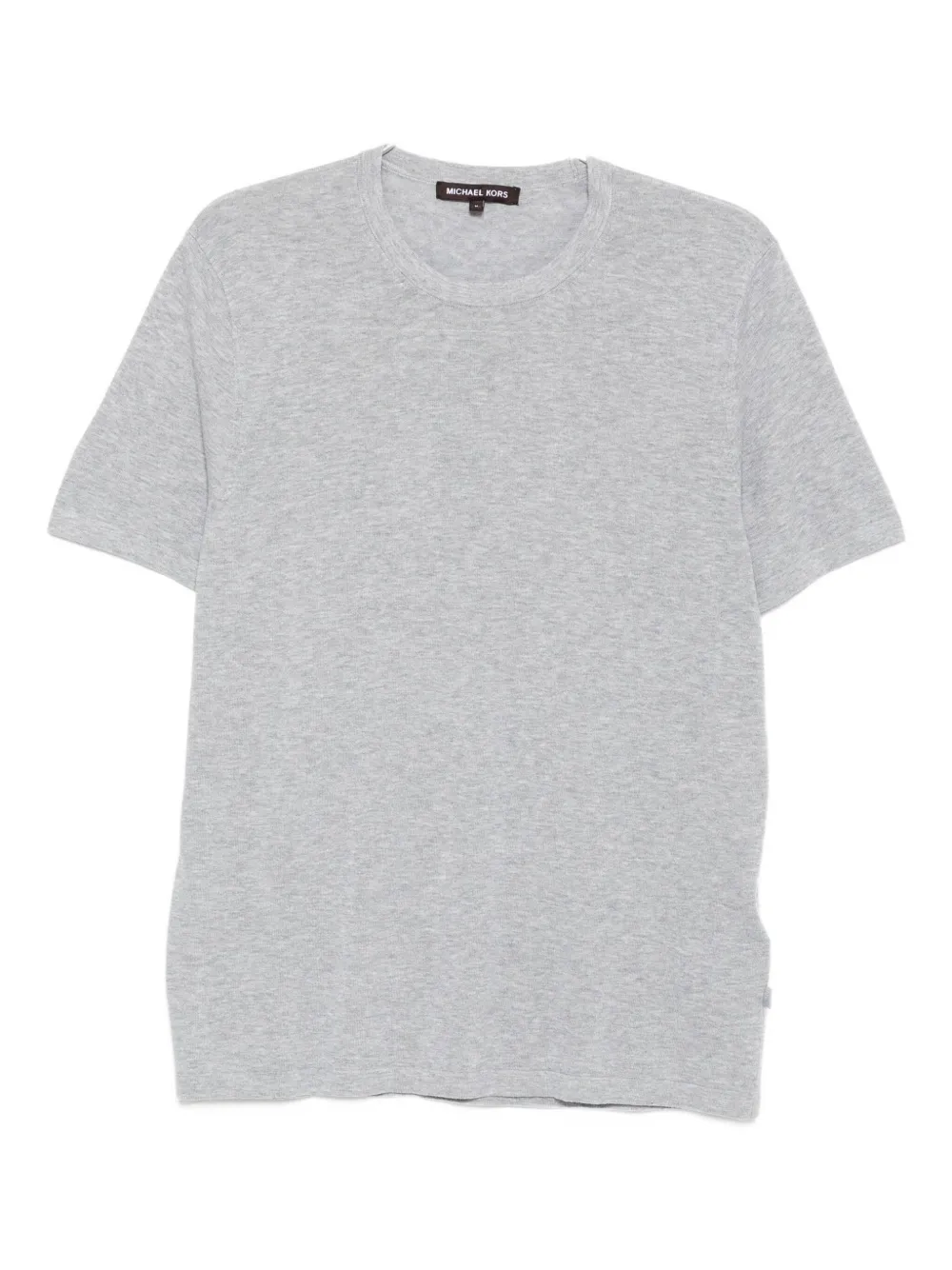 Michael Kors Cotton Knitted T-shirt In Gray