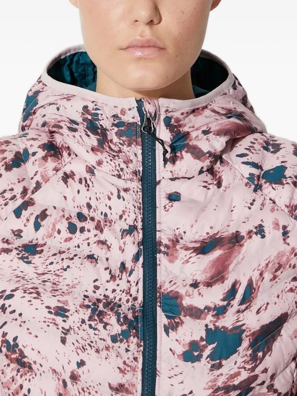 Columbia Abstract-print Puffer Jacket In Pink