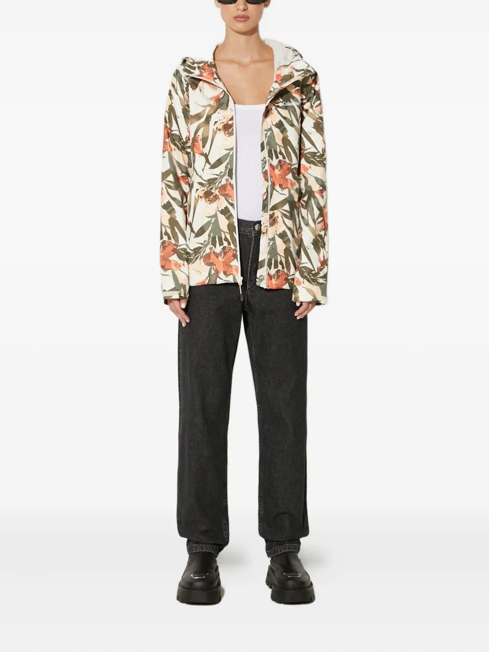 Columbia Jack met bloemenprint Wit