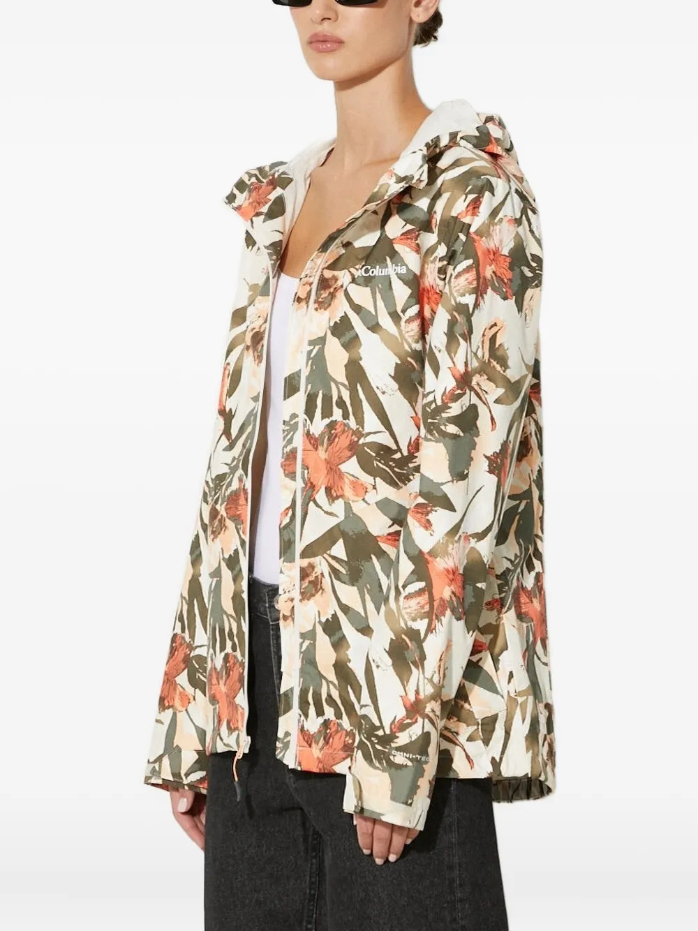 Columbia Jack met bloemenprint Wit