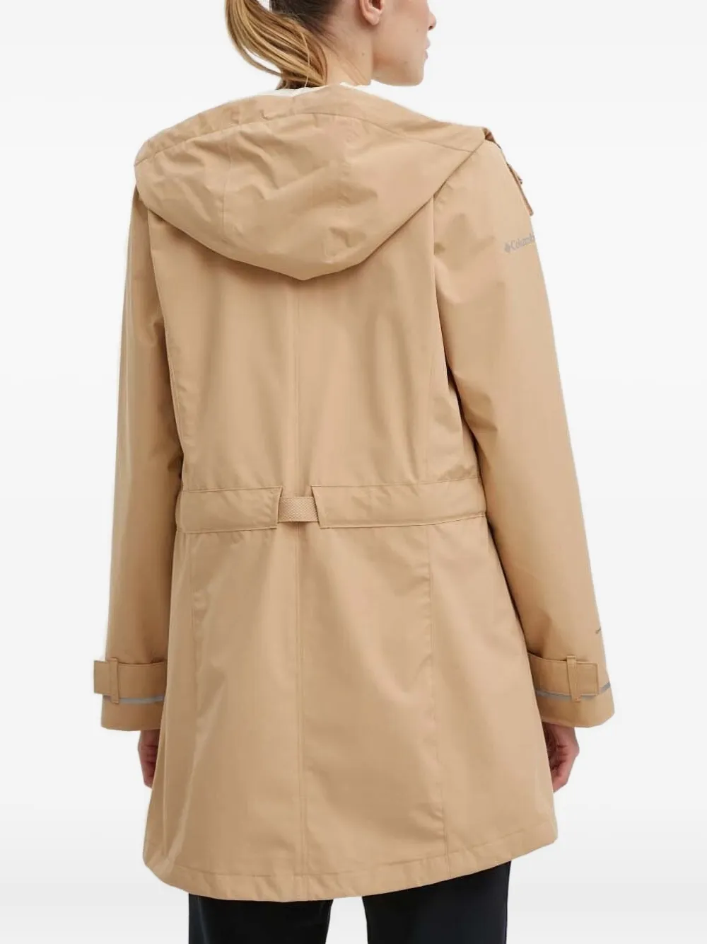 Columbia Jas met capuchon en ceintuur Beige