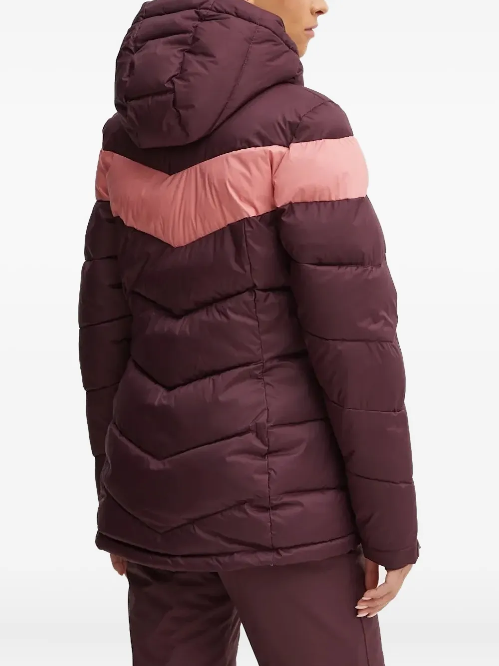 Columbia chevron-panel ski jacket - Rood