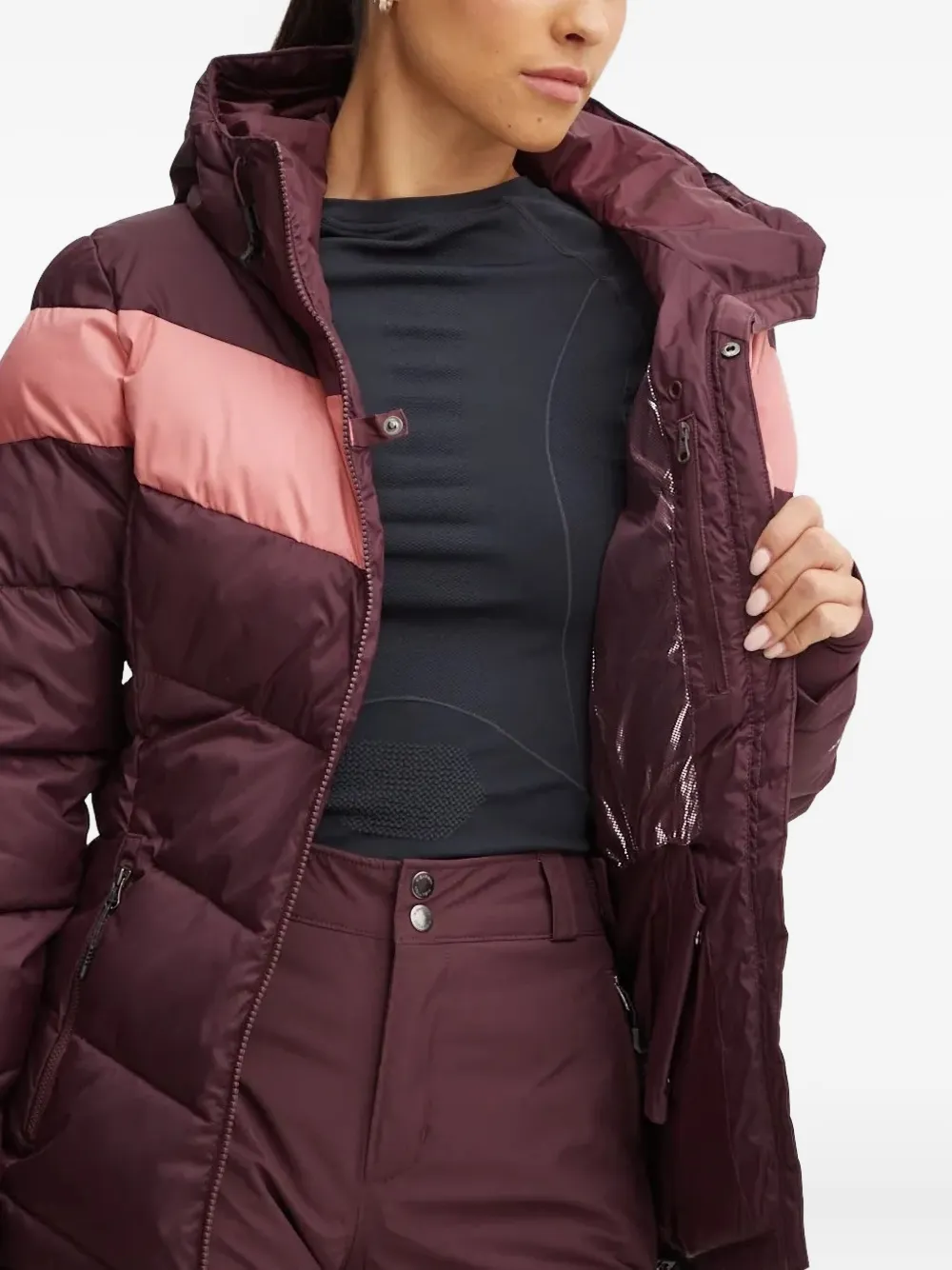 Columbia Ski-jack met chevron vlak Rood