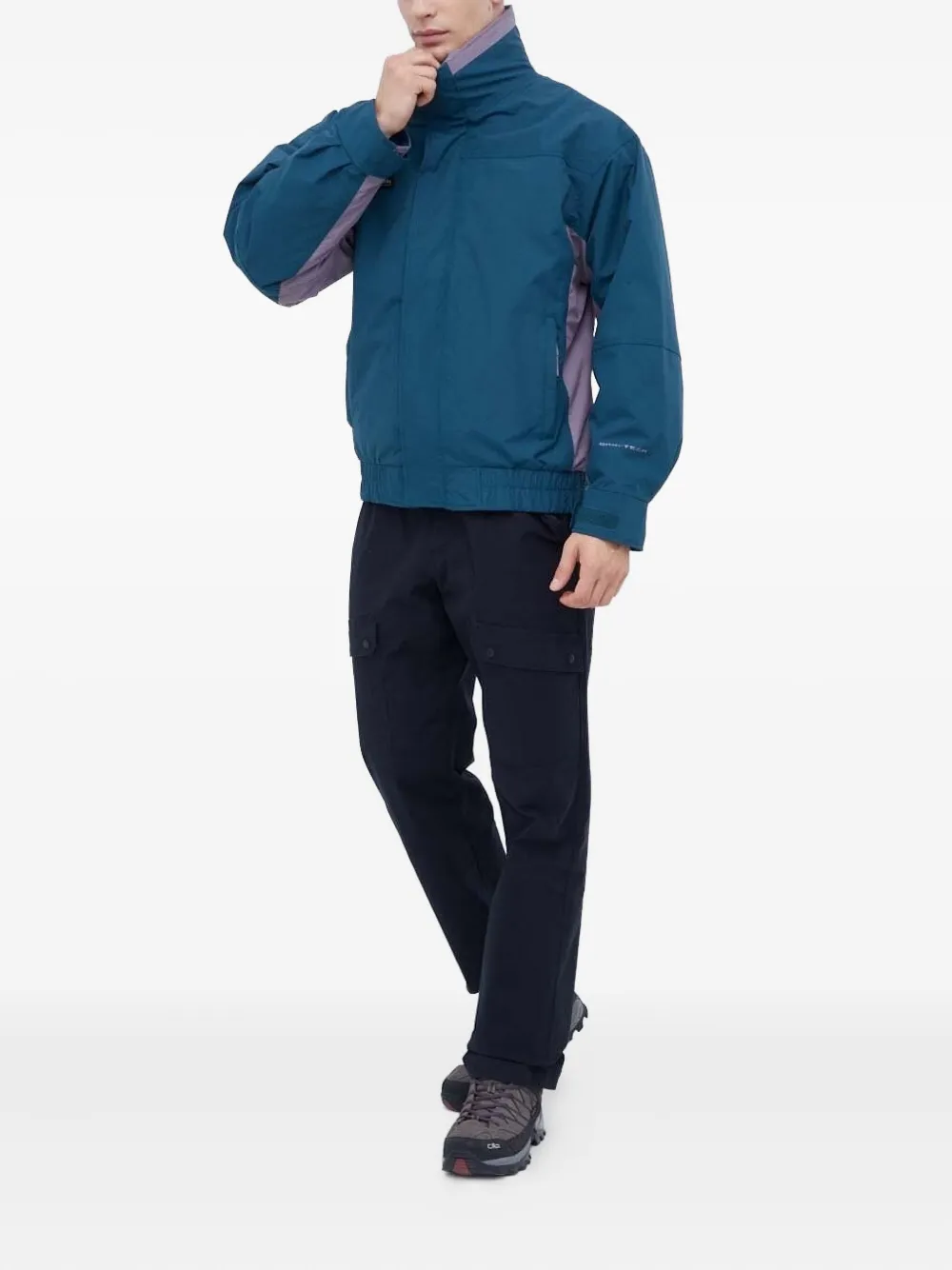Columbia colour-blocked zip-up jacket Blauw
