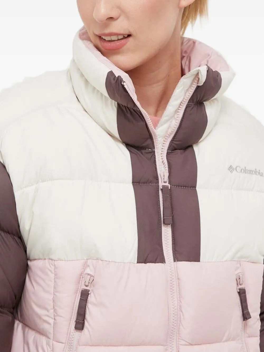 Columbia Pike Lake™ II colour-block puffer jacket Roze